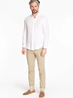 Marco Capelli Soft Wash Linen Lyocel Shirt - White