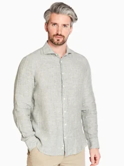 Marco Capelli Soft Wash Linen Lyocel Shirt - Green