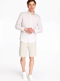 Marco Capelli Soft Washed Linen Mini Gingham Shirt - Stone