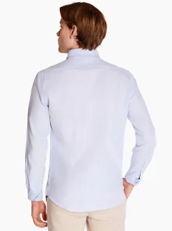 Marco Capelli Soft Washed Linen Mini Gingham Shirt - Blue