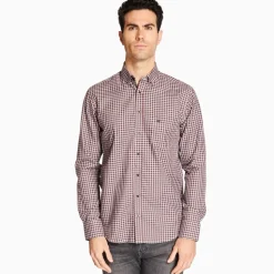 Marco Capelli Twill Check Shirt - Red