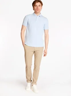 Marco Capelli Two Tone Oxford Tipped Polo - Blue