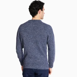 Marco Capelli Wool Silk Crew Neck Sweater - Blue