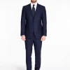 Marco Capelli Woven Check Suit - Navy