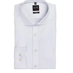 Olymp Diagonal Twill Body Fit Shirt - White