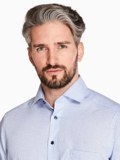 Olymp Geo Print Shirt - Blue