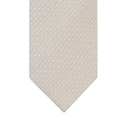 Profuomo Dot Structure Woven Silk Tie - Yellow