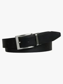 Profuomo Leather Reversible Belt 3.5 Cm - Black