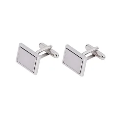 Profuomo Matt Shiny Cufflink - Silver