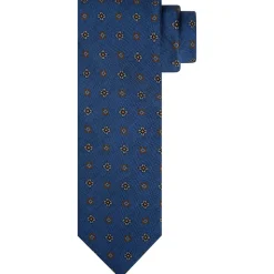 Profuomo Mini Flower Silk Tie - Navy