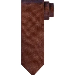 Profuomo Scatter Print Silk Tie - Rust
