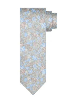 Profuomo Silk Print Tie - Green