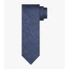 Profuomo Silk Print Tie - Navy