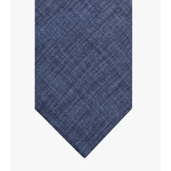 Profuomo Silk Print Tie - Navy