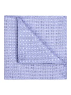 Profuomo Silk Woven Pocket Square - Blue