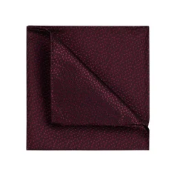 Profuomo Silk Woven Pocket Square - Red