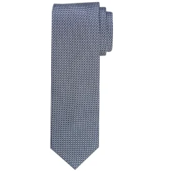 Profuomo Silk Woven Soft Rib Tie 8cm - Grey