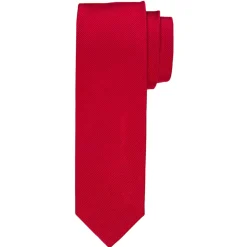 Profuomo Silk Woven Soft Rib Tie 8cm - Red