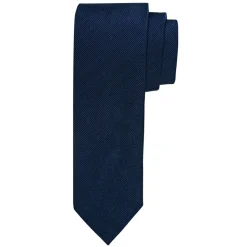 Profuomo Silk Woven Soft Rib Tie 8cm - Navy