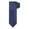 Profuomo Silk Woven Tie - Navy