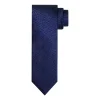 Profuomo Silk Woven Tie - Navy