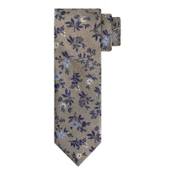 Profuomo Silk Woven Tie - Brown