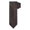 Profuomo Silk Woven Tie - Brown