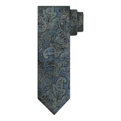 Profuomo Silk Woven Tie - Navy