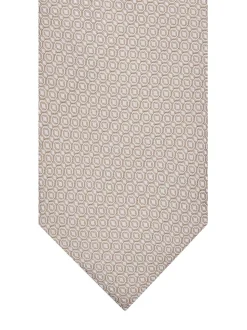 Profuomo Silk Woven Tie - Stone