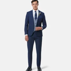 Remus Uomo Lazio Slim Fit 3 Piece Suit - Blue
