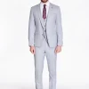 Remus Uomo Lucian Mini Check 3 Piece Suit - Grey