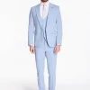 Remus Uomo Massa Plain 3 Piece Suit - Blue
