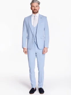 Remus Uomo Massa Plain 3 Piece Suit - Blue