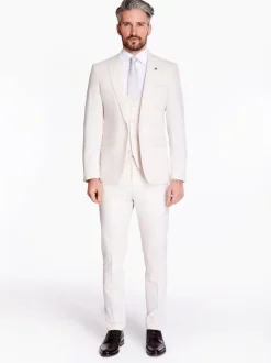 Remus Uomo Massa Plain 3 Piece Suit - Stone