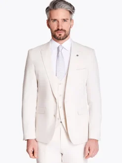 Remus Uomo Massa Plain 3 Piece Suit - Stone
