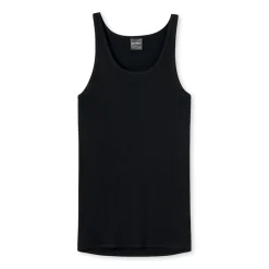 Schiesser Fine Ribbed Undershirt - Black