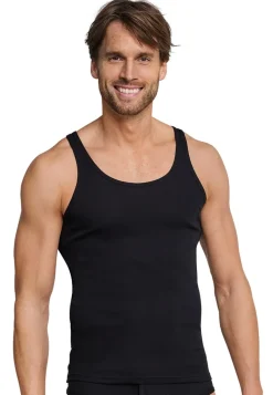 Schiesser Fine Ribbed Undershirt - Black