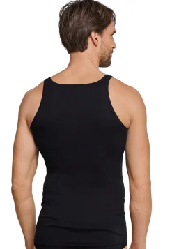 Schiesser Fine Ribbed Undershirt - Black