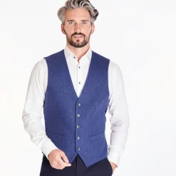 Skopes Tweed Waistcoat - Blue