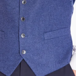 Skopes Tweed Waistcoat - Blue