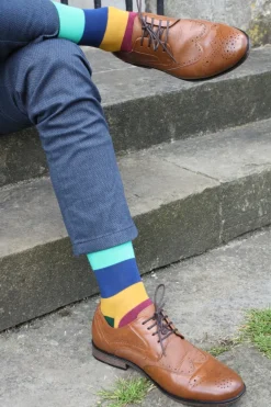 Swole Panda Block Stripe Socks