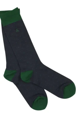 Swole Panda Dotted Navy Socks