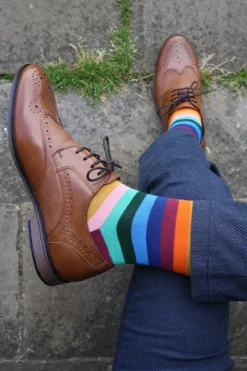 Swole Panda Fine Stripe Socks