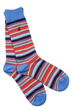 Swole Panda Narrow Striped Socks