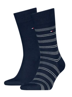 Tommy Hilfiger 2 Pack Breton Stripe Socks - Blue