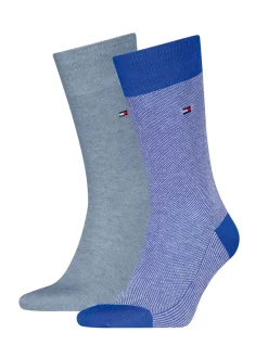 Tommy Hilfiger 2 Pack Premium Birdseye Socks - Blue