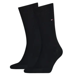 Tommy Hilfiger 2 Pack Solid Colour Socks - Black