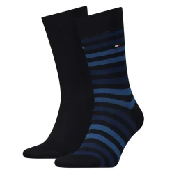 Tommy Hilfiger 2 Pack Stripe Socks - Navy