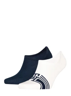 Tommy Hilfiger 2 Pack Stripe Footie Socks - White