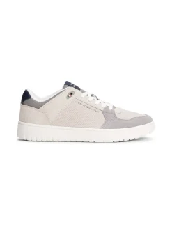 Tommy Hilfiger Basket Core Leather Runner - Stone
